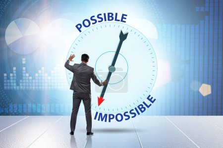Photo for Concept of possible and the impossible opportunities - Royalty Free Image