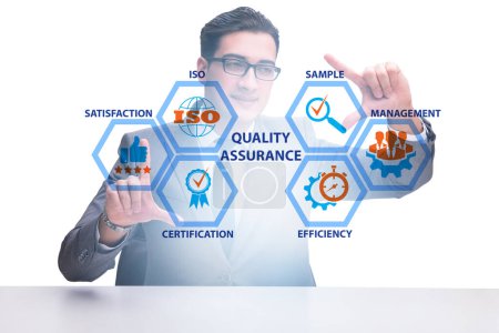 Photo for Businessman in the quality assurance concept - Royalty Free Image