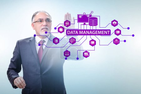 Photo for Business people in the data management concept - Royalty Free Image