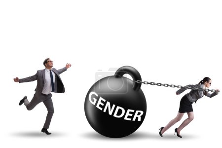 Téléchargez les photos : Concept d'inégalité des sexes dans la carrière - en image libre de droit
