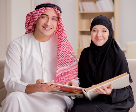 Photo for The pair of arab man and woman - Royalty Free Image