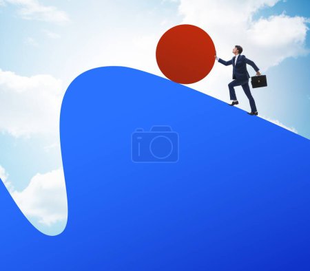 Photo for Businessman in the difficult challenge concept - Royalty Free Image