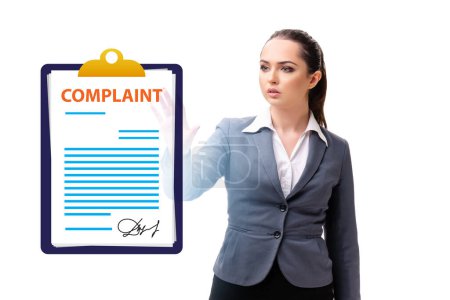 Photo for Businesswoman in the customer complaint concept - Royalty Free Image