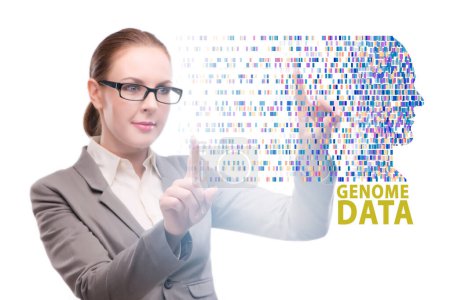 Photo for Businesswoman in the genome data concept - Royalty Free Image