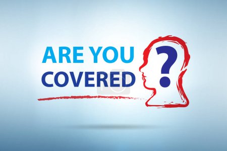 Téléchargez les photos : Comprehensive insurance concept with the question - en image libre de droit