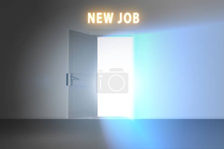 Foto de New job concept with the open door - Imagen libre de derechos