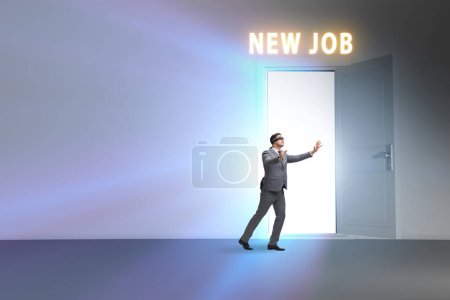 Foto de New job concept with the open door - Imagen libre de derechos