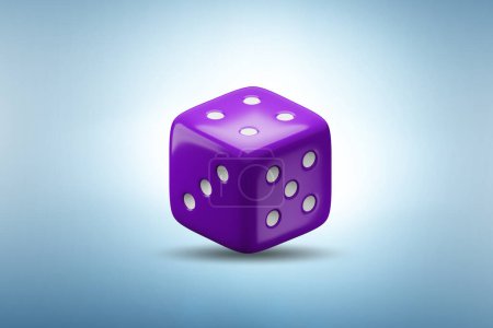 Photo for Uncertainty concept with dice standing on edge - 3d rendering - Royalty Free Image