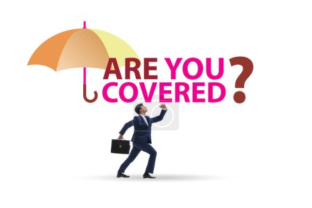 Téléchargez les photos : Insurance concept with question are you covered - en image libre de droit
