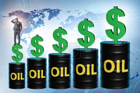 Photo for Businessman in the oil prices concept - Royalty Free Image