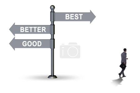 Téléchargez les photos : Concept Crossroads avec le meilleur et le meilleur - en image libre de droit