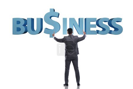 Téléchargez les photos : Business success concept with the businessman - en image libre de droit