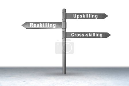Photo for At the crossroads choosing between the up-skilling and re-skilling - Royalty Free Image