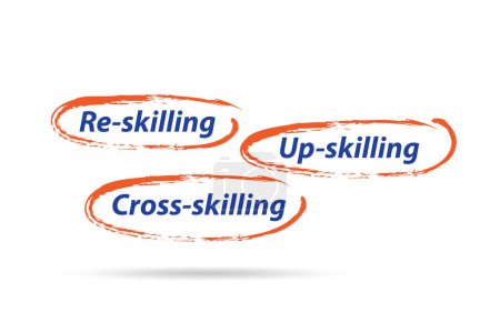 Téléchargez les photos : Re-skilling and upskilling in the learning concept - en image libre de droit