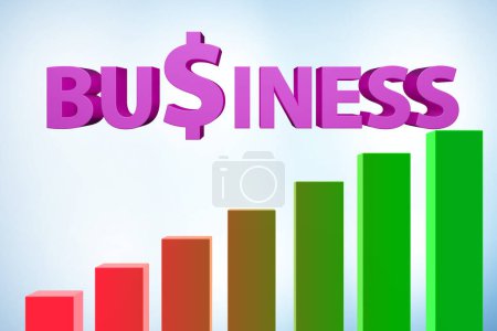 Téléchargez les photos : Concept of growing business with the chart - en image libre de droit