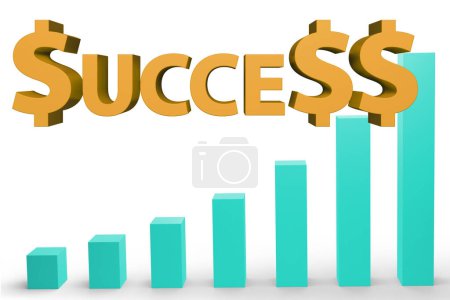 Photo for Concept of growing business with the chart - Royalty Free Image