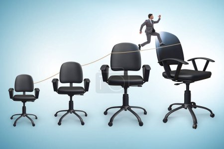 Photo for Promotion concept with the businessman and chairs - Royalty Free Image