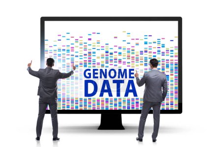 Photo for Businessman in the genome data concept - Royalty Free Image
