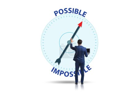 Photo for Concept of possible and the impossible opportunities - Royalty Free Image