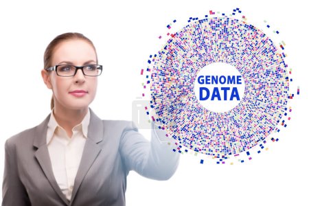 Photo for Businesswoman in the genome data concept - Royalty Free Image