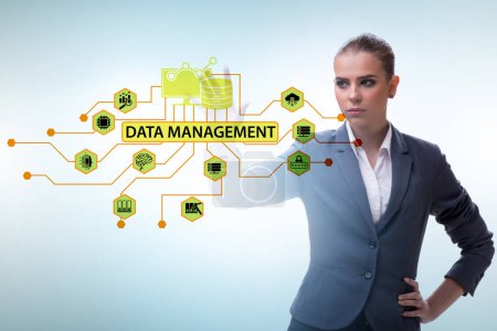 Photo for Business people in the data management concept - Royalty Free Image