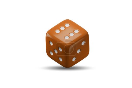 Photo for Uncertainty concept with dice standing on edge - 3d rendering - Royalty Free Image