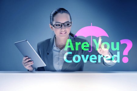 Foto de Insurance concept with question are you covered - Imagen libre de derechos