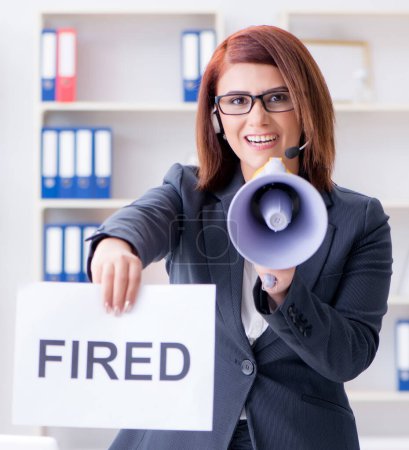 Photo for The businesswoman firing people in office - Royalty Free Image