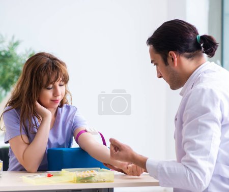 Photo for The blood transfusion in hospital clinic - Royalty Free Image