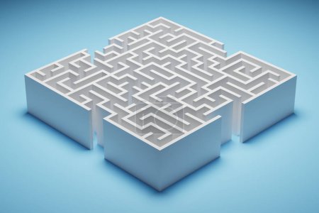Téléchargez les photos : Uncertainty concept with the maze exit - en image libre de droit