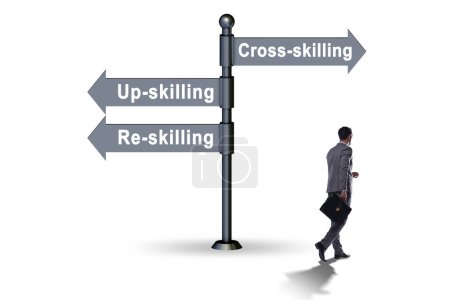 Téléchargez les photos : At the crossroads choosing between the up-skilling and re-skilling - en image libre de droit