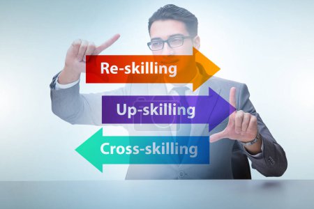 Téléchargez les photos : Re-skilling and upskilling in the learning concept - en image libre de droit