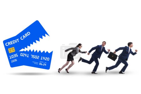 Foto de Business people in the credit card debt concept - Imagen libre de derechos