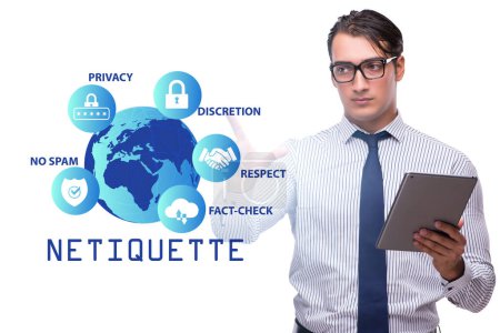Photo for Concept of the etiquette and netiquette - Royalty Free Image