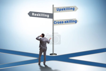 Foto de At the crossroads choosing between the up-skilling and re-skilling - Imagen libre de derechos