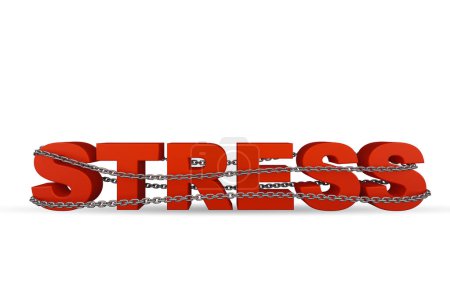 Foto de Concept of work related stress with the letters - Imagen libre de derechos