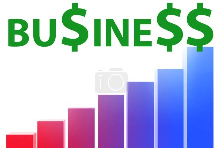 Photo for Concept of growing business with the chart - Royalty Free Image