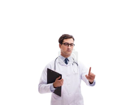 Téléchargez les photos : Le jeune médecin isolé sur fond blanc - en image libre de droit