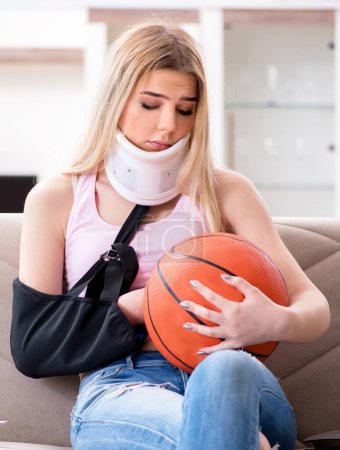 Photo for The woman injured during sport game - Royalty Free Image
