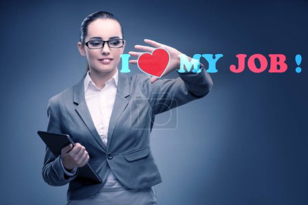 Photo for I love my job concept with the businesswoman - Royalty Free Image