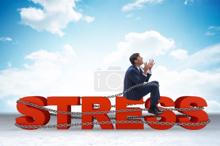 Photo for Concept of work related stress with the businessman - Royalty Free Image
