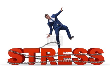 Téléchargez les photos : Concept of work related stress with the businessman - en image libre de droit