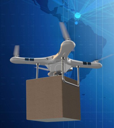 Téléchargez les photos : Les différentes méthodes modernes de livraison avec des fusées et des drones - en image libre de droit