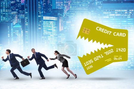 Photo for Business people in the credit card debt concept - Royalty Free Image