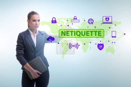 Photo for Concept of the etiquette and netiquette - Royalty Free Image