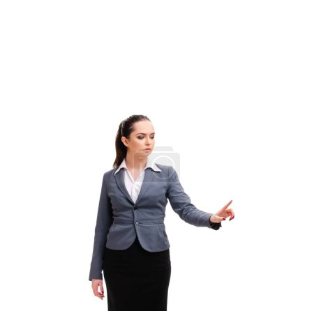 Téléchargez les photos : La jeune femme d'affaires isolée sur fond blanc - en image libre de droit
