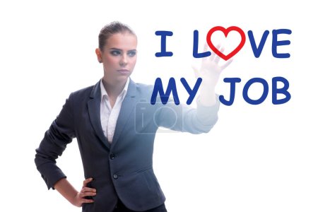 Téléchargez les photos : I love my job concept with the businesswoman - en image libre de droit