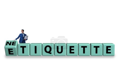 Foto de Concept of the etiquette and netiquette - Imagen libre de derechos