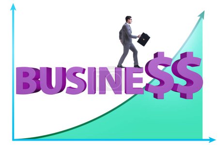 Foto de Concept of growing business with the chart - Imagen libre de derechos