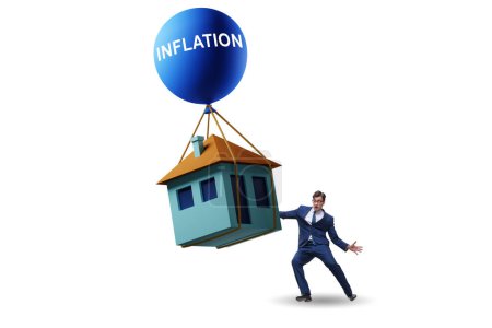 Foto de Concepto de los precios de la vivienda inflación - Imagen libre de derechos
